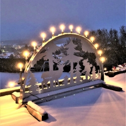 Schwibbogen Edelstahl Beleuchtet